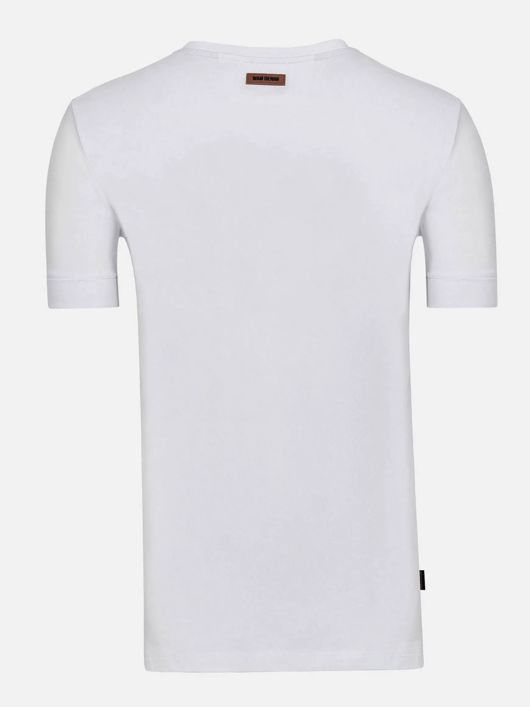 Korfual Casual V-Neck Button T-Shirt White