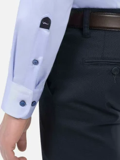 Lance Solid Light Blue Overhemd Lange Mouw