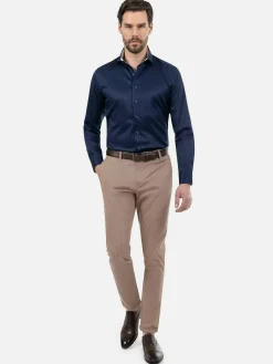 Lance Solid Navy Overhemd Lange Mouw