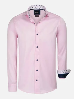 Lance Solid Pink Overhemd Lange Mouw