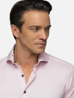 Lance Solid Pink Overhemd Lange Mouw