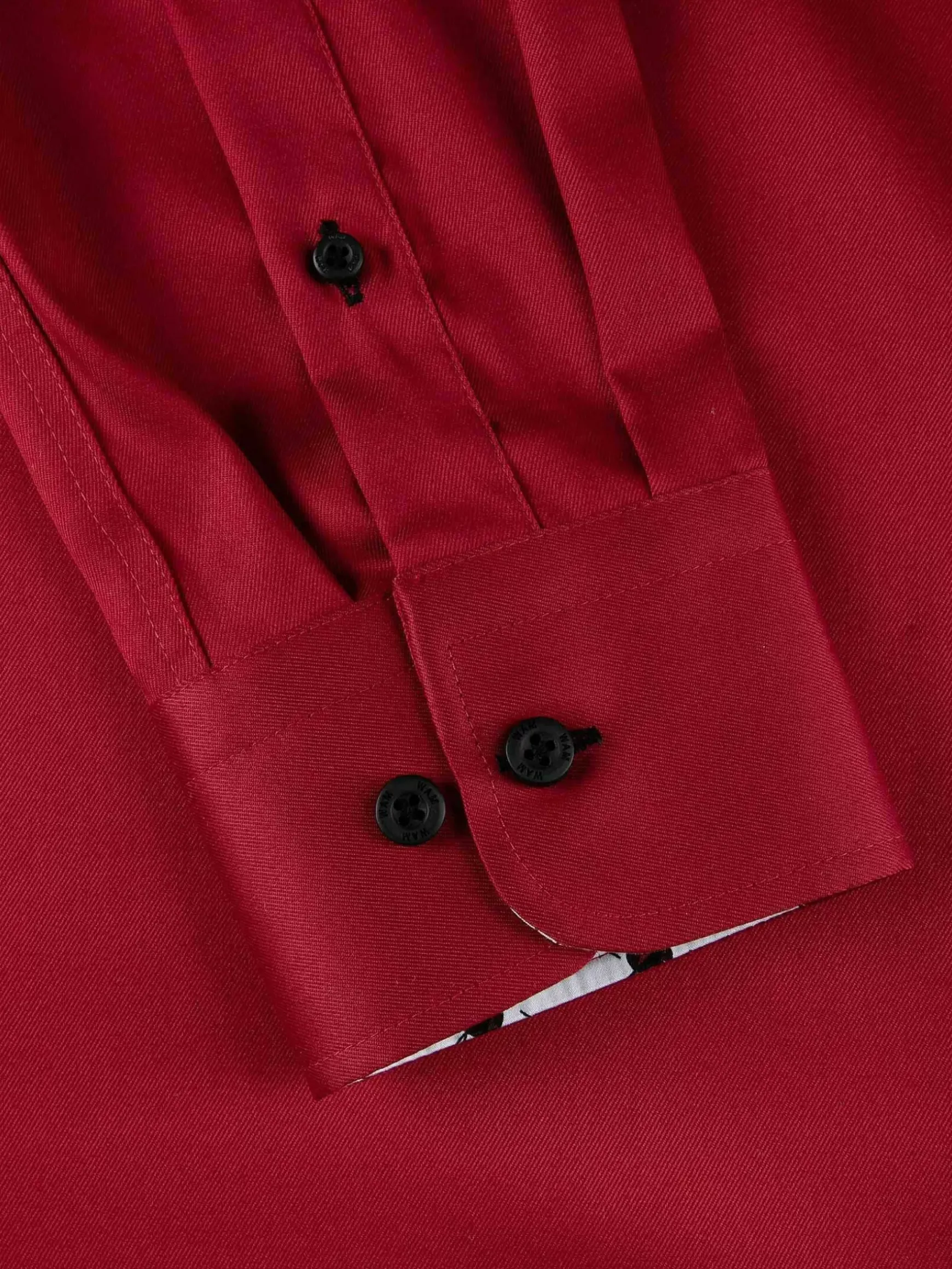 Lance Solid Red Overhemd Lange Mouw