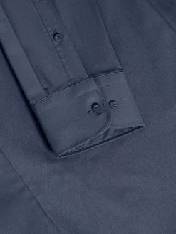 Leira Solid Anthracite Overhemd Lange Mouw