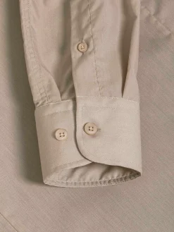 Leira Solid Beige Overhemd Lange Mouw