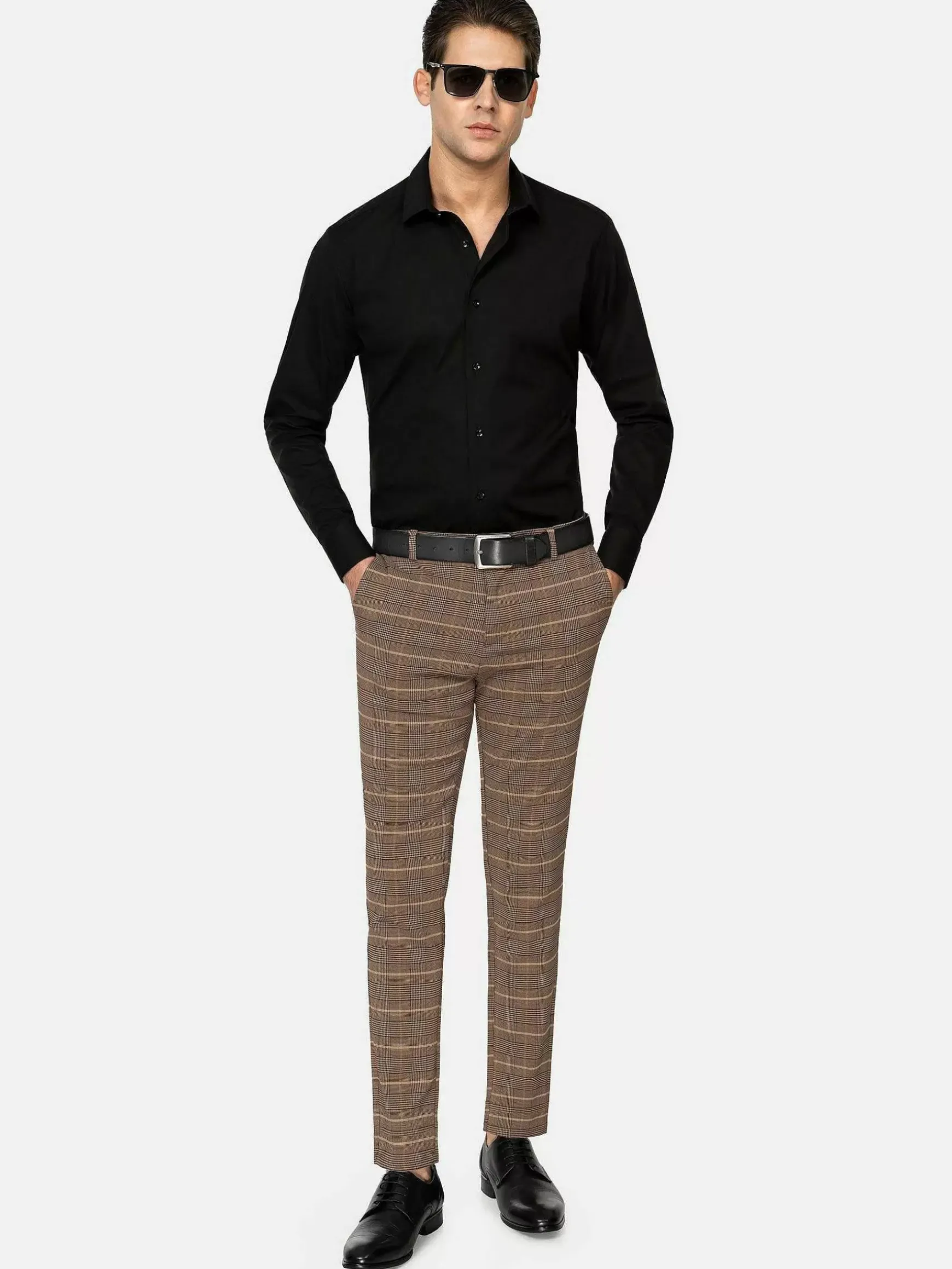 Leira Solid Black Overhemd Lange Mouw