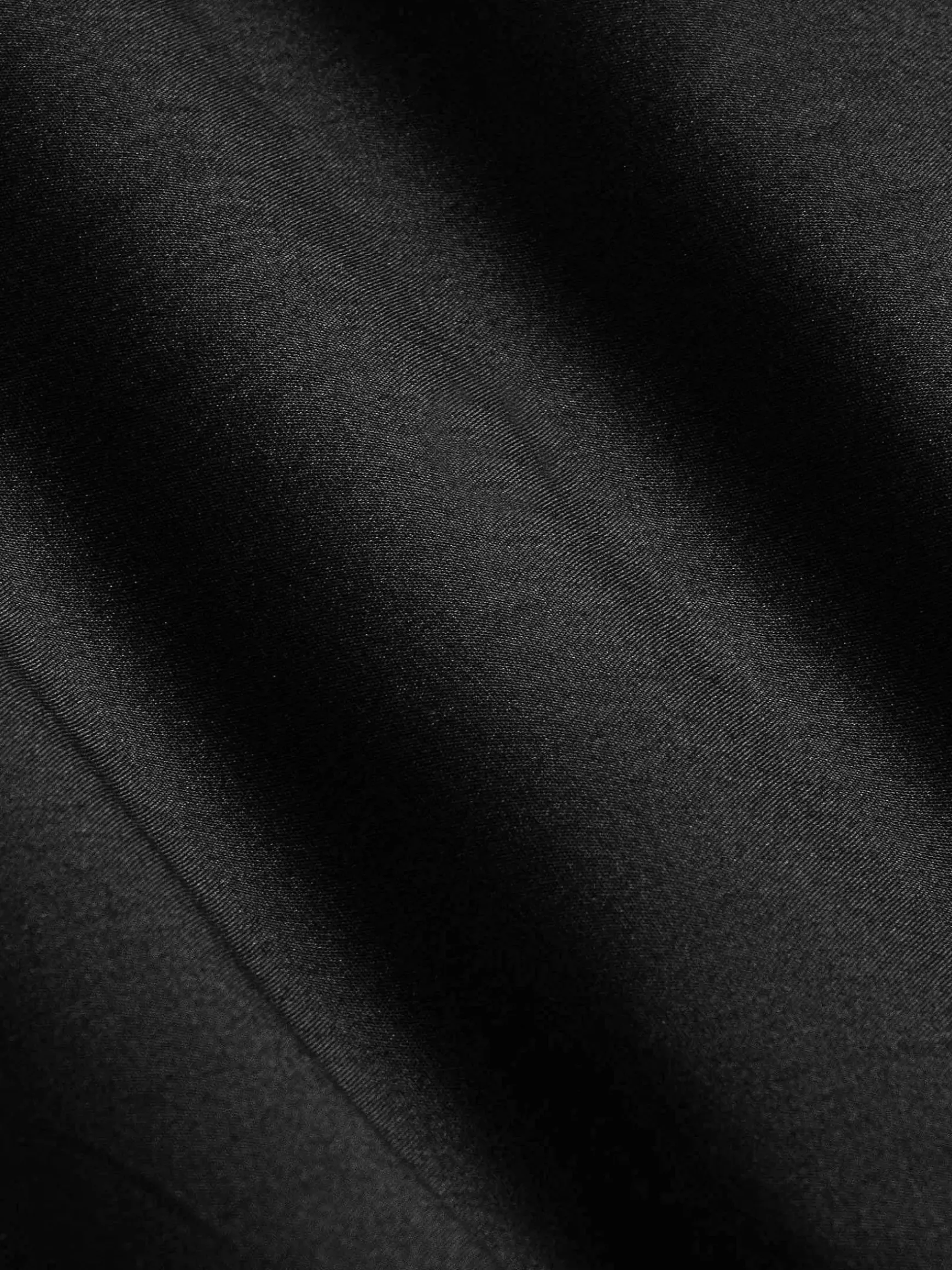 Leira Solid Black Overhemd Lange Mouw