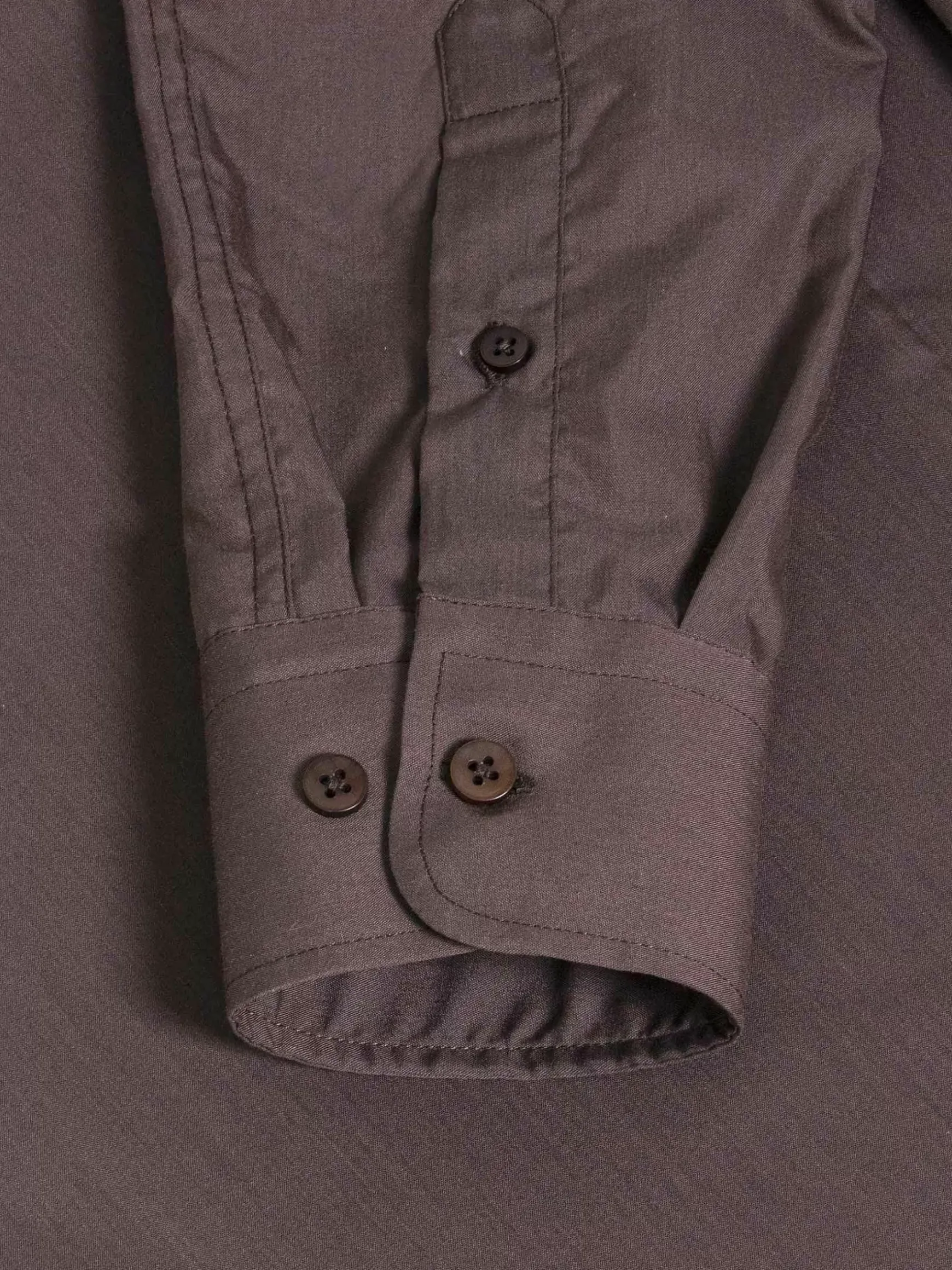 Leira Solid Brown Overhemd Lange Mouw