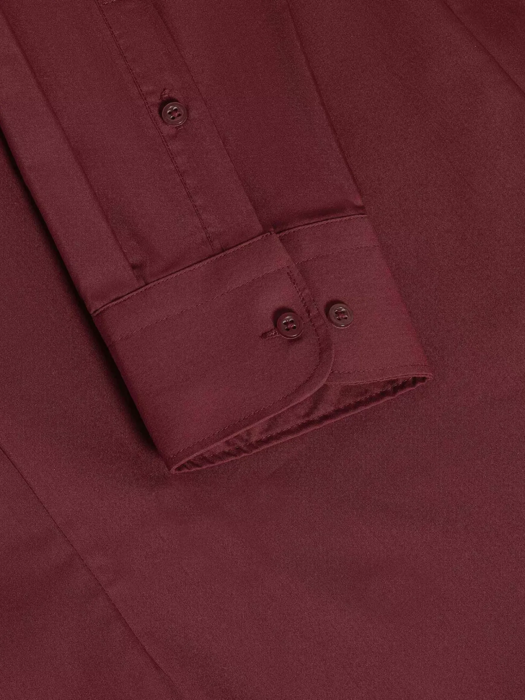 Leira Solid Dark Red Overhemd Lange Mouw