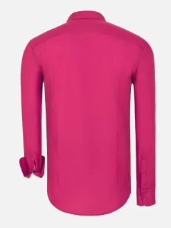 Leira Solid Fuchsia Overhemd Lange Mouw
