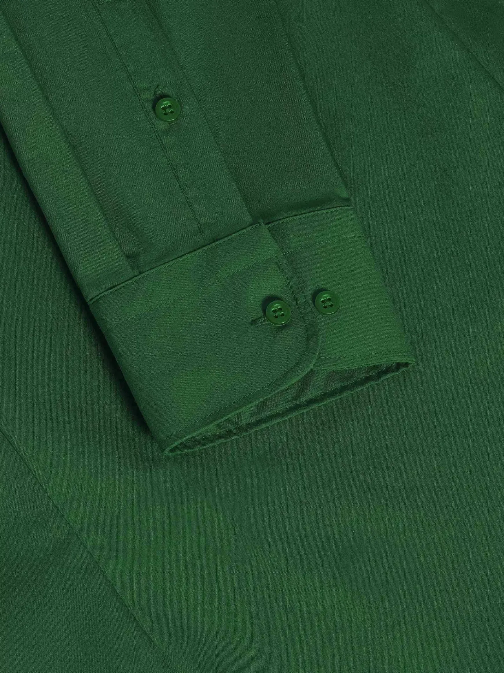 Leira Solid Green Overhemd Lange Mouw