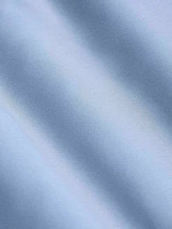 Leira Solid Light Blue Overhemd Lange Mouw