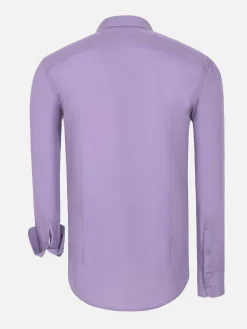 Leira Solid Lilac Overhemd Lange Mouw