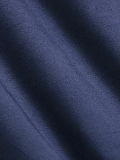 Leira Solid Navy Overhemd Lange Mouw