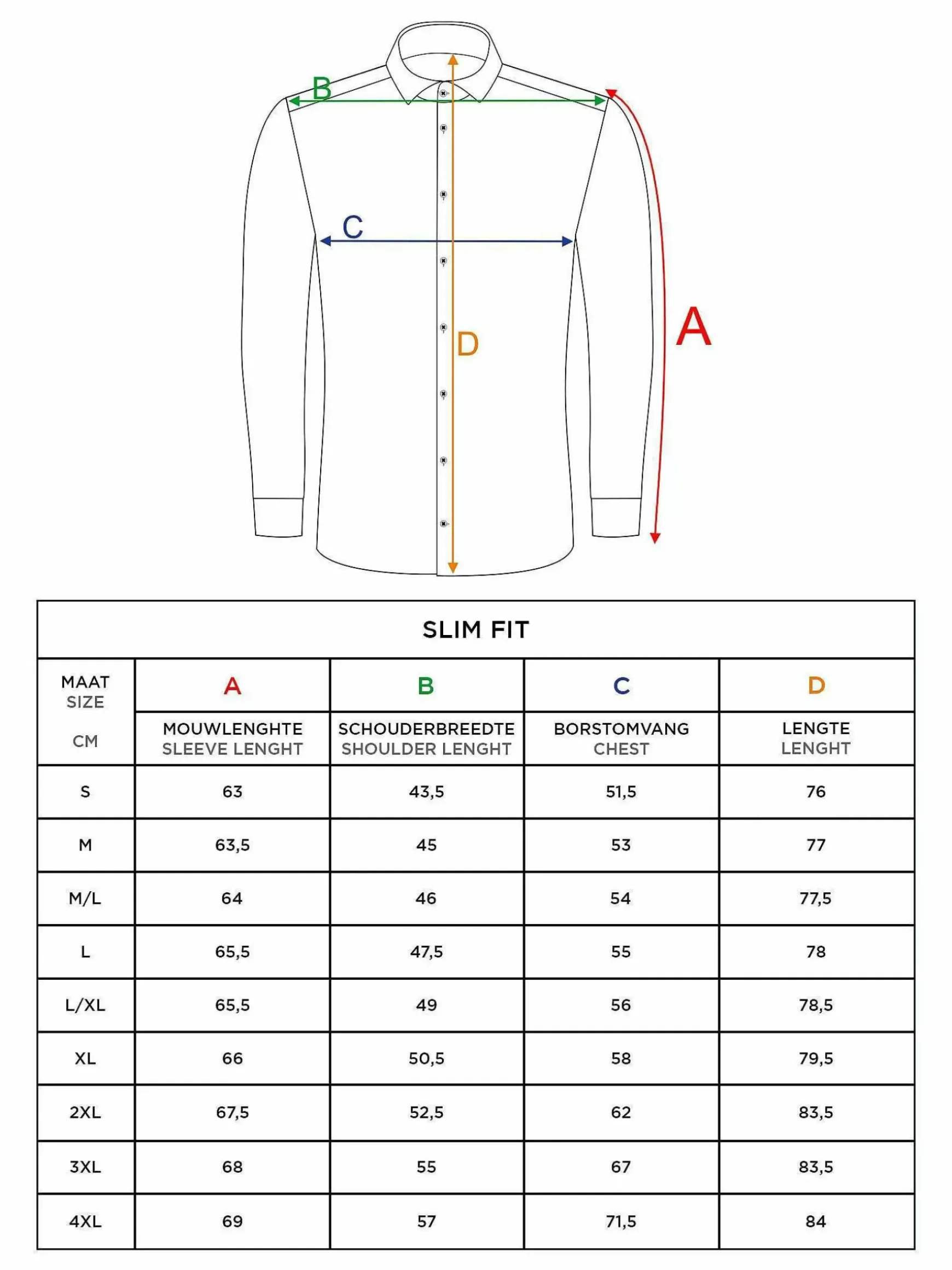 Leira Solid Off White Overhemd Lange Mouw