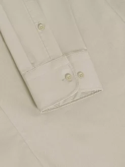 Leira Solid Off White Overhemd Lange Mouw