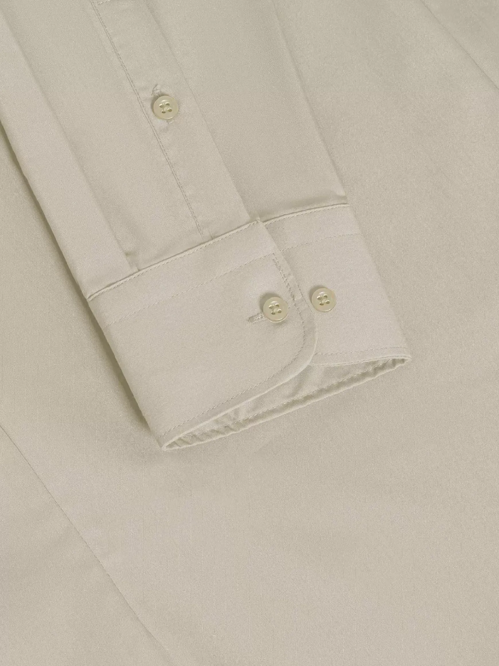 Leira Solid Off White Overhemd Lange Mouw