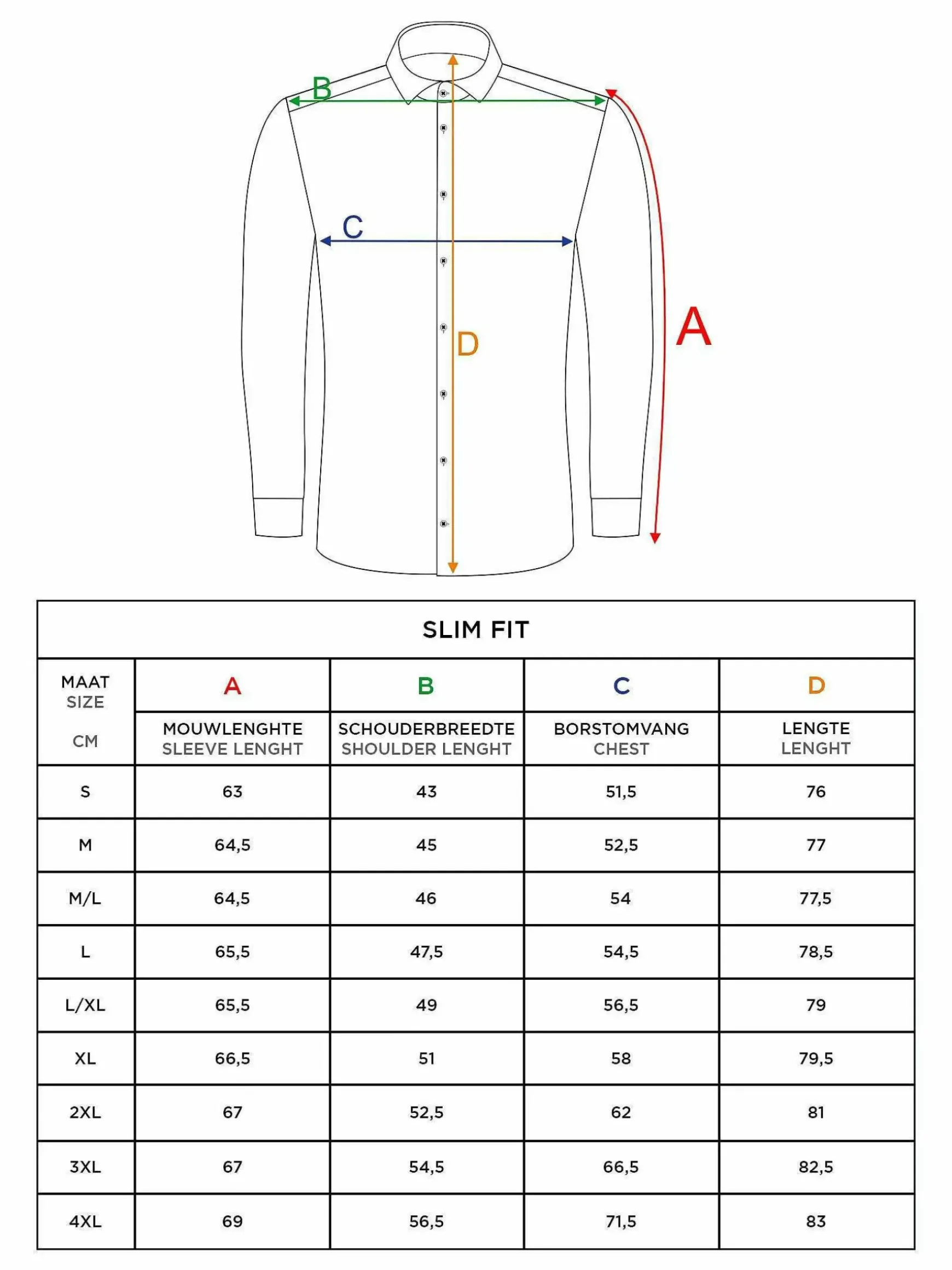 Leira Solid Orange Overhemd Lange Mouw