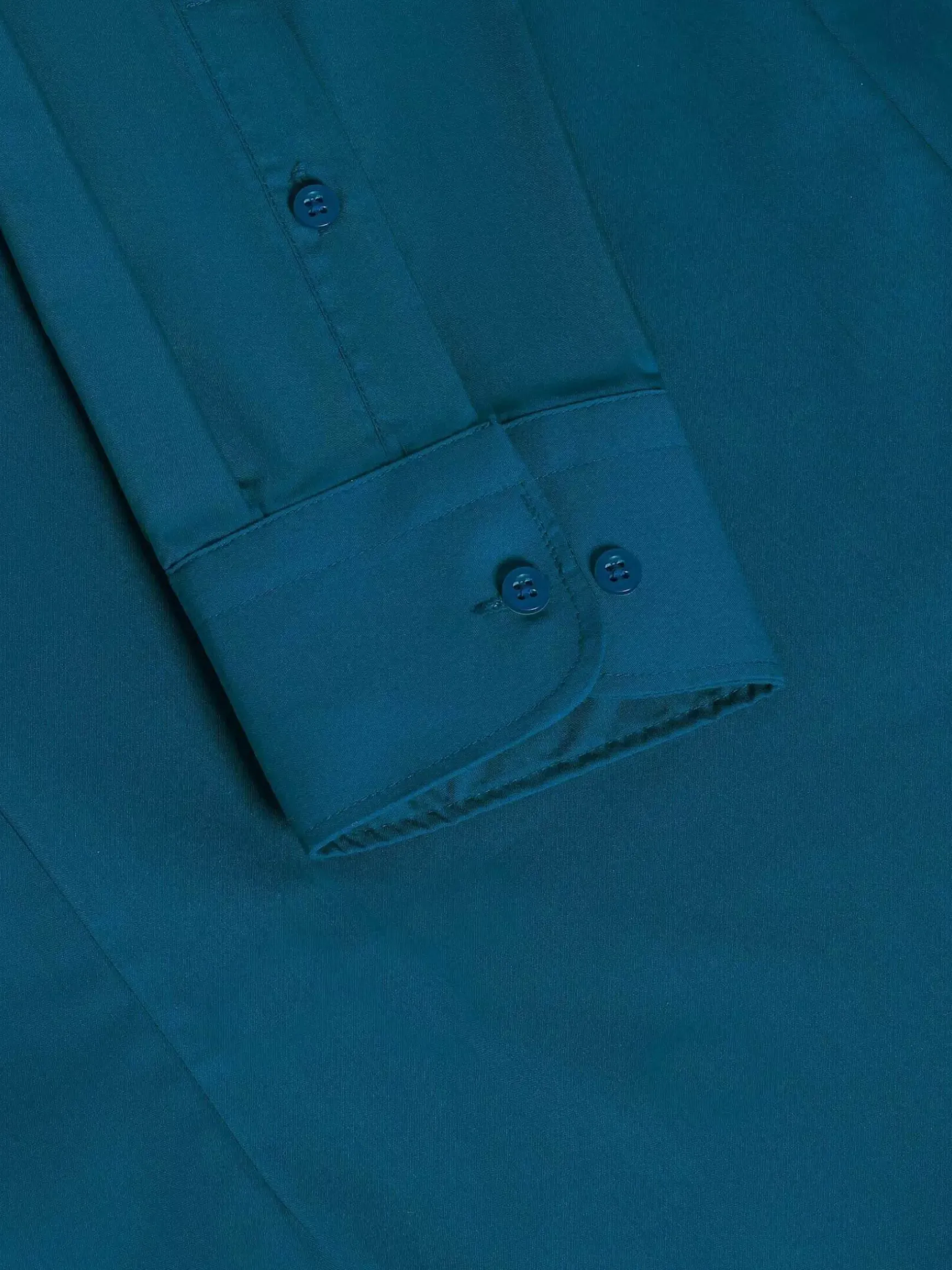 Leira Solid Petrol Overhemd Lange Mouw