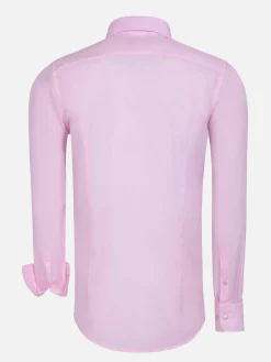 Leira Solid Pink Overhemd Lange Mouw