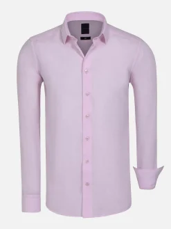 Leira Solid Pink Overhemd Lange Mouw