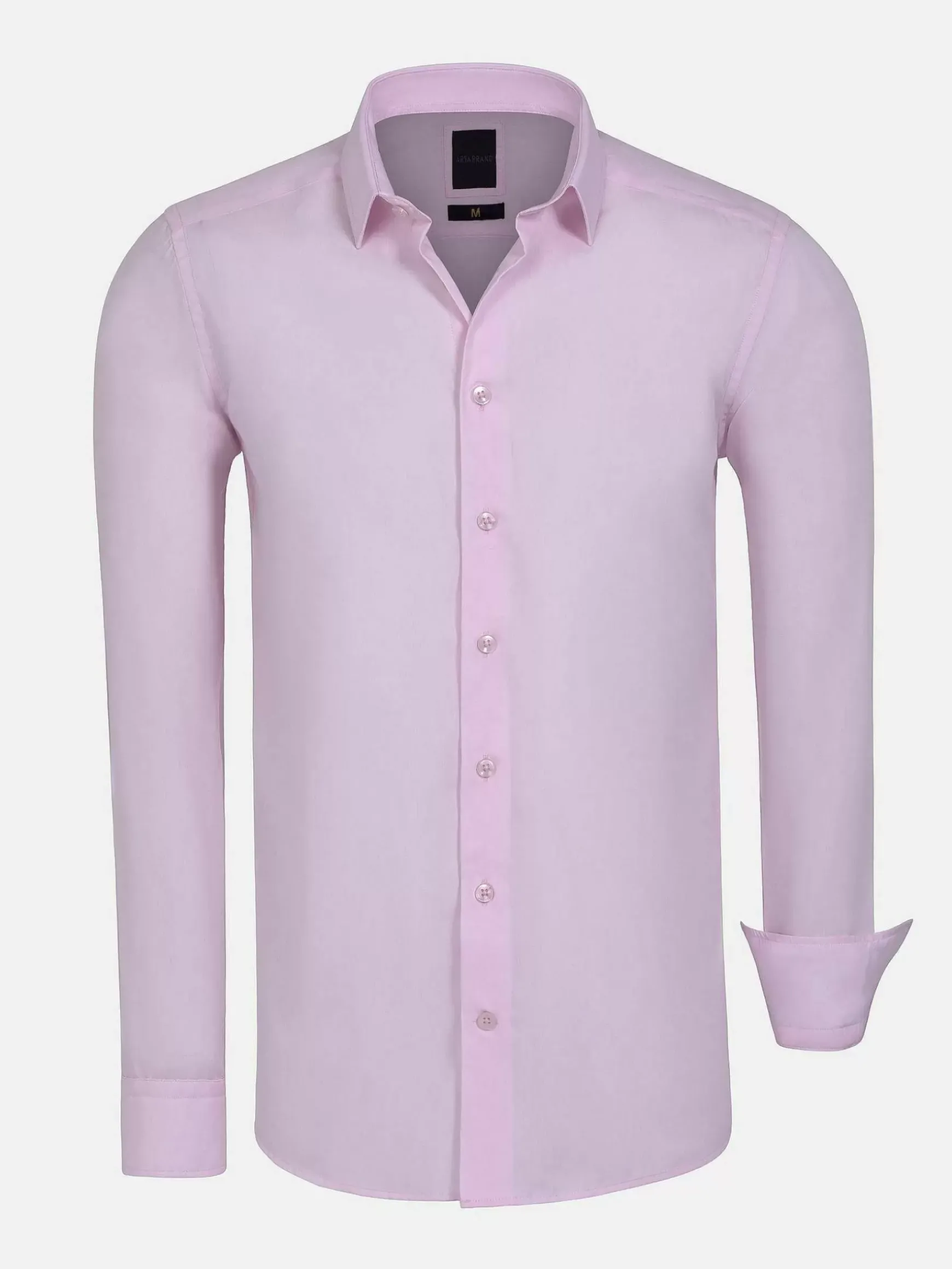 Leira Solid Pink Overhemd Lange Mouw