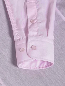 Leira Solid Pink Overhemd Lange Mouw