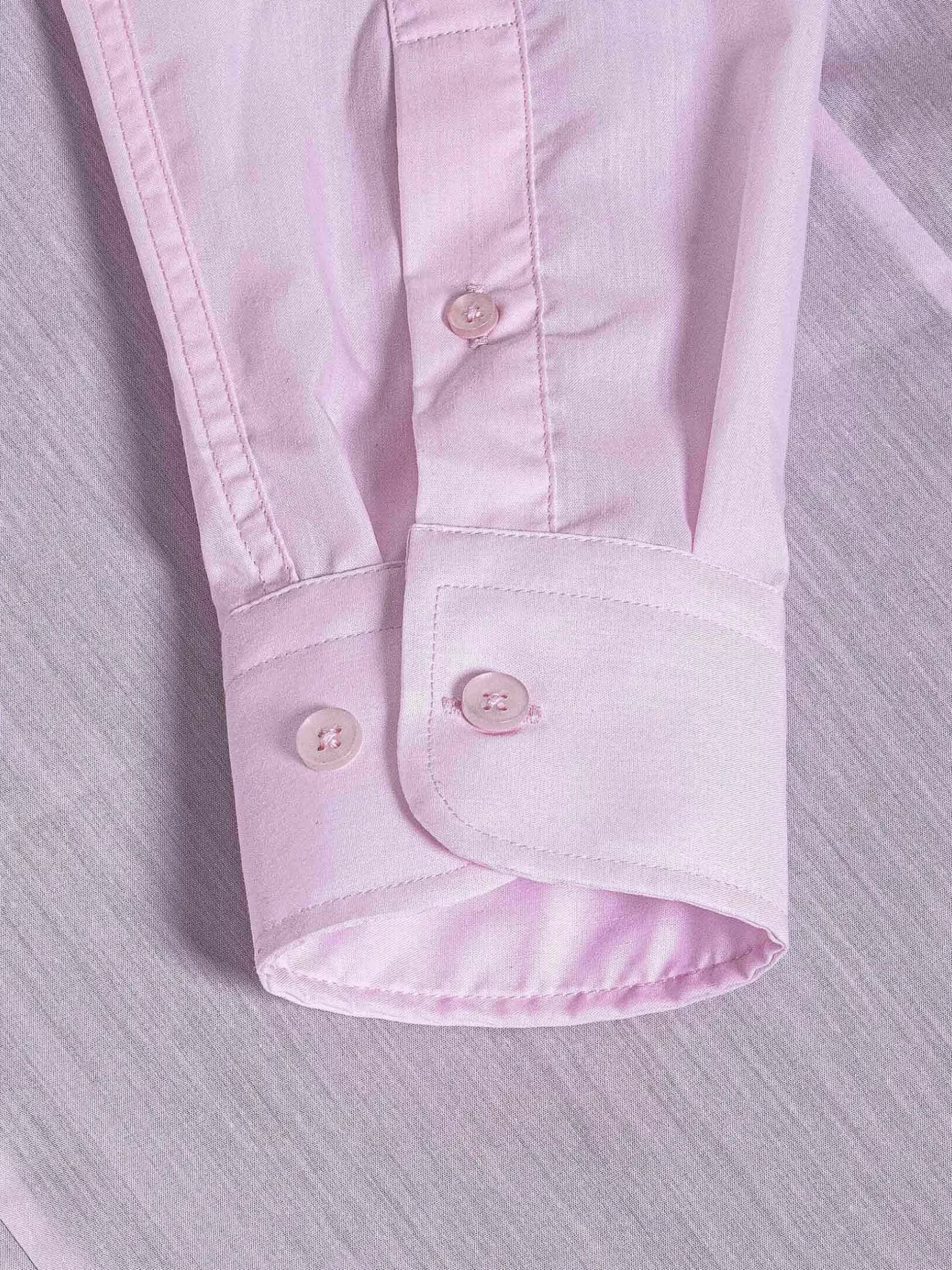 Leira Solid Pink Overhemd Lange Mouw