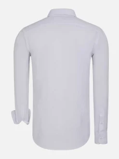 Leira Solid White Overhemd Lange Mouw