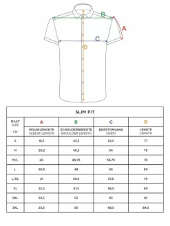 Levi Tailored Fit Orange Overhemd Korte Mouw