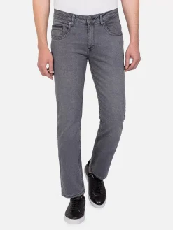 Lombardo Regular Fit Textured Anthracite Jeans