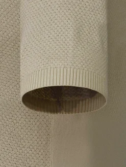 Lucas Pique Knit Beige T-Shirt