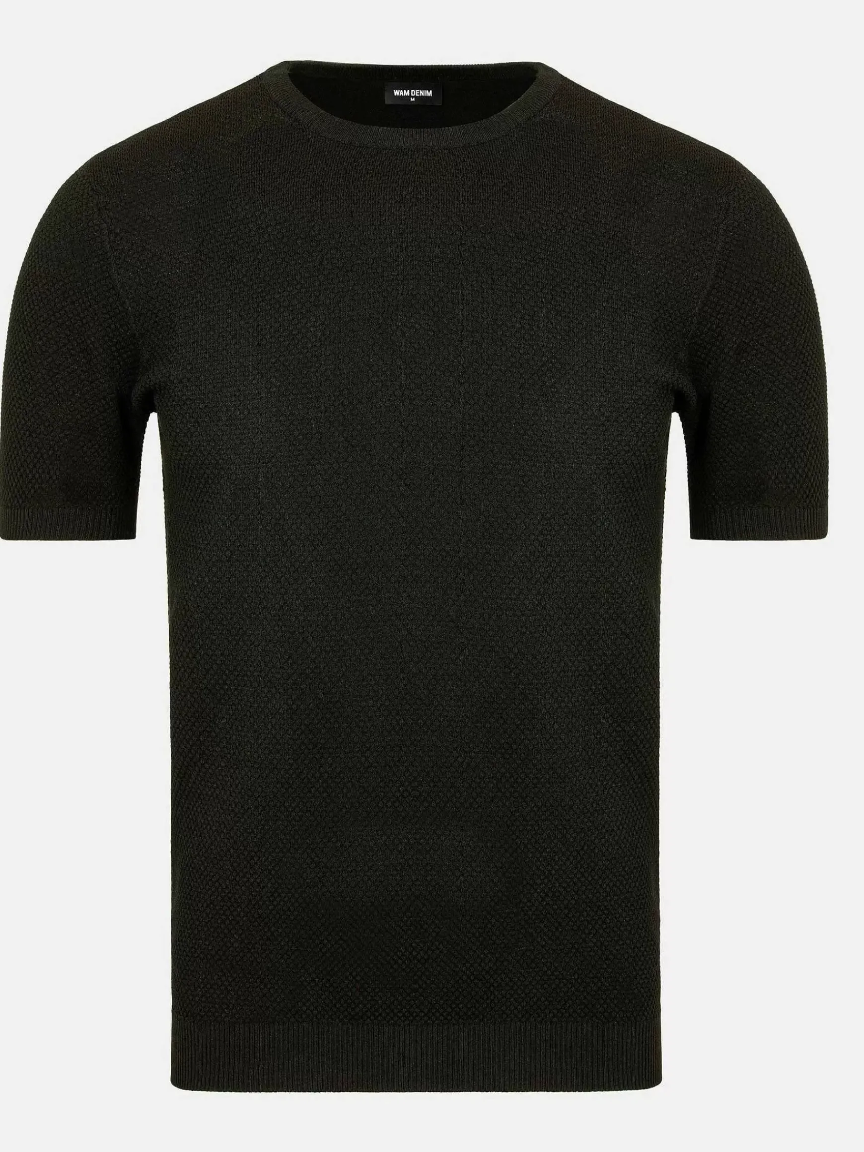 Lucas Pique Knit Black T-Shirt