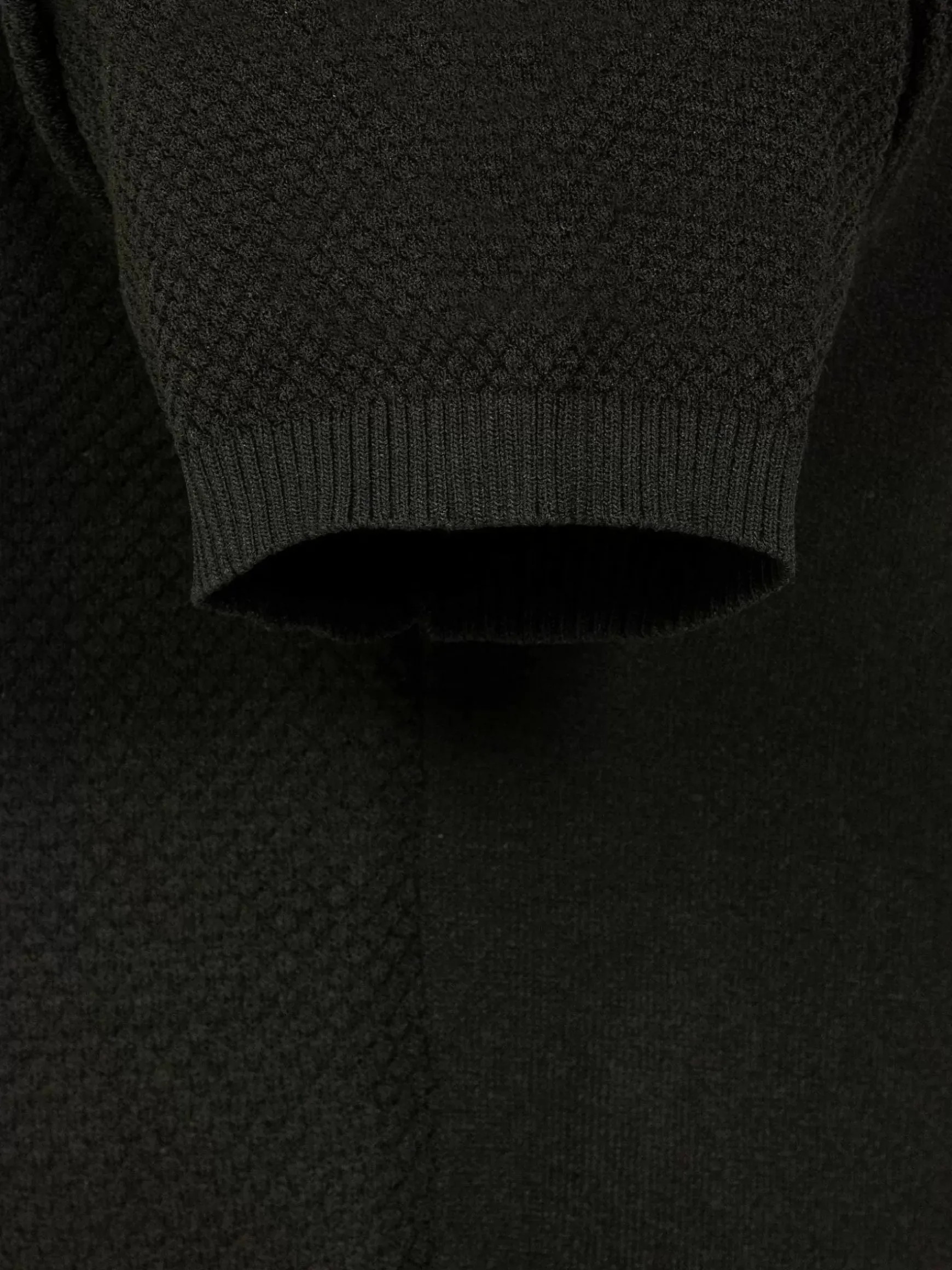 Lucas Pique Knit Black T-Shirt