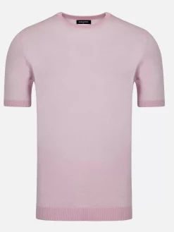 Lucas Pique Knit Pink T-Shirt