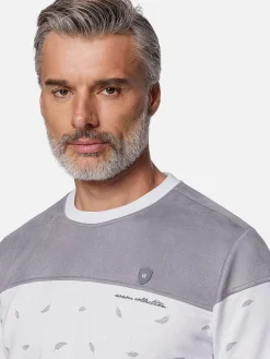 Mariner Ground Floral White Grey Sweater