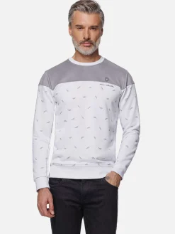 Mariner Ground Floral White Grey Sweater
