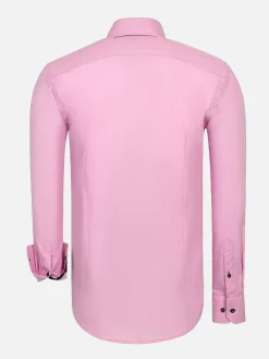 Metz Solid Pink Overhemd Lange Mouw