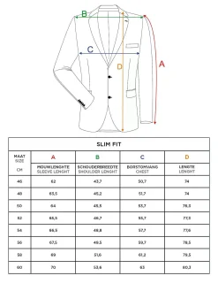 Minevra Checked Slim Fit Black Grey Colbert