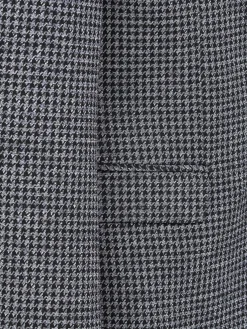 Minevra Checked Slim Fit Black Grey Colbert