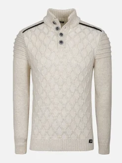 Minevre Pattern Beige Truien