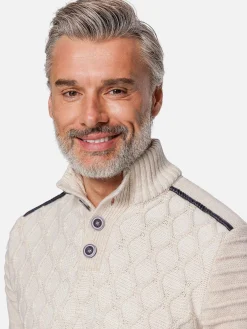 Minevre Pattern Beige Truien