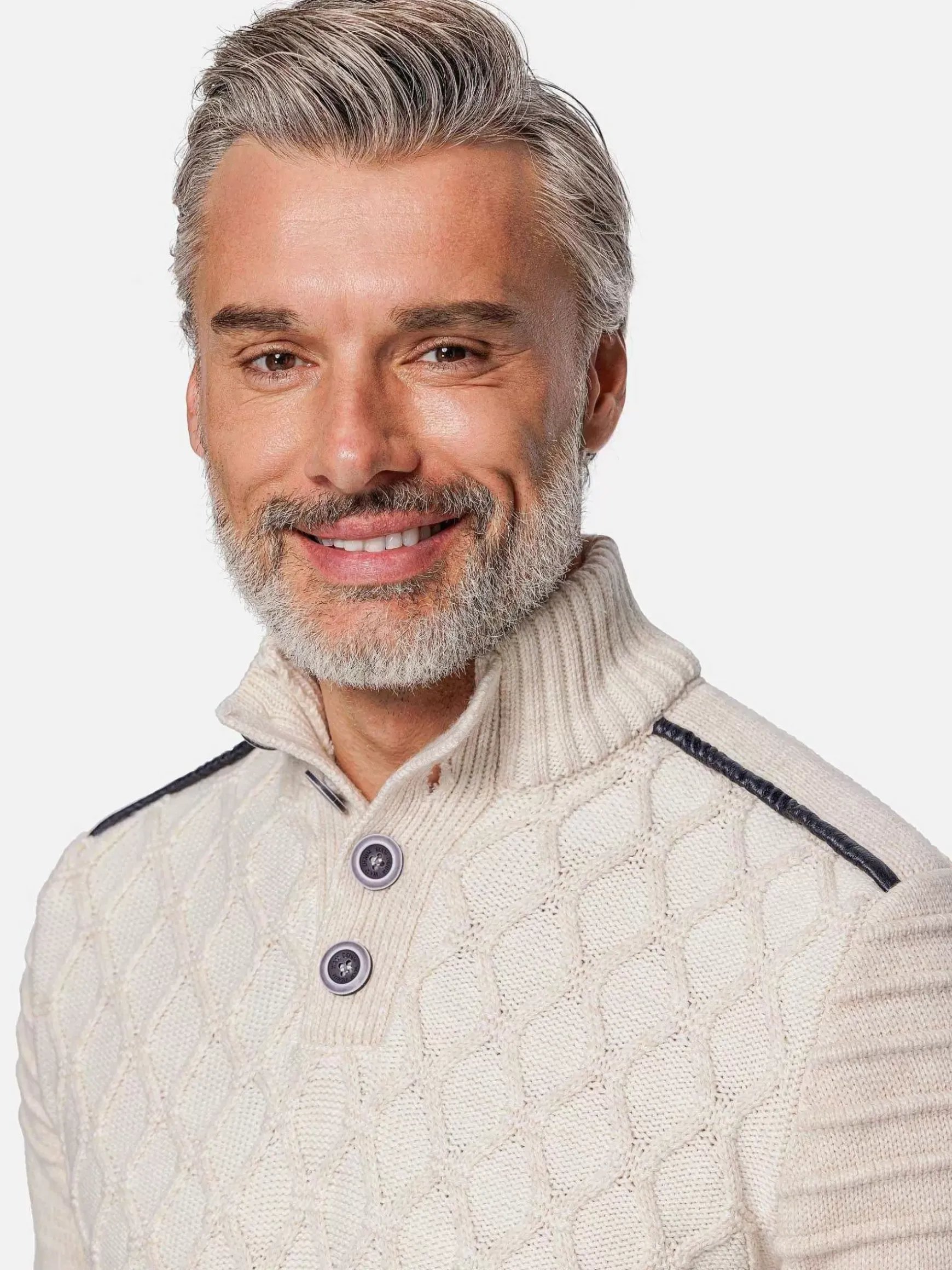 Minevre Pattern Beige Truien