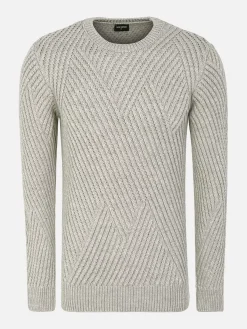 Minnesota Pattern Crew Neck Beige Truien