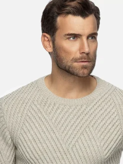 Minnesota Pattern Crew Neck Beige Truien