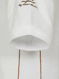 Morpheus Slim Fit Stretched White T-Shirt