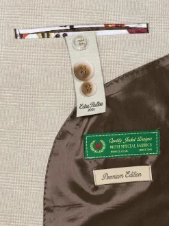 Mustaine Glen Plaid Pattern Beige Colbert