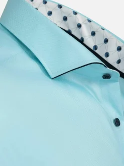 Mykonos Solid Light Turquoise Overhemd Longe Mouw