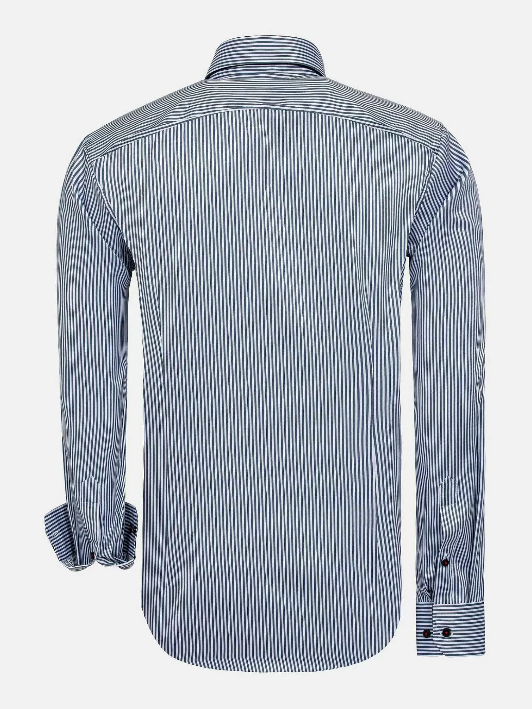 Nancy Anthracite Striped Overhemd Lange Mouw