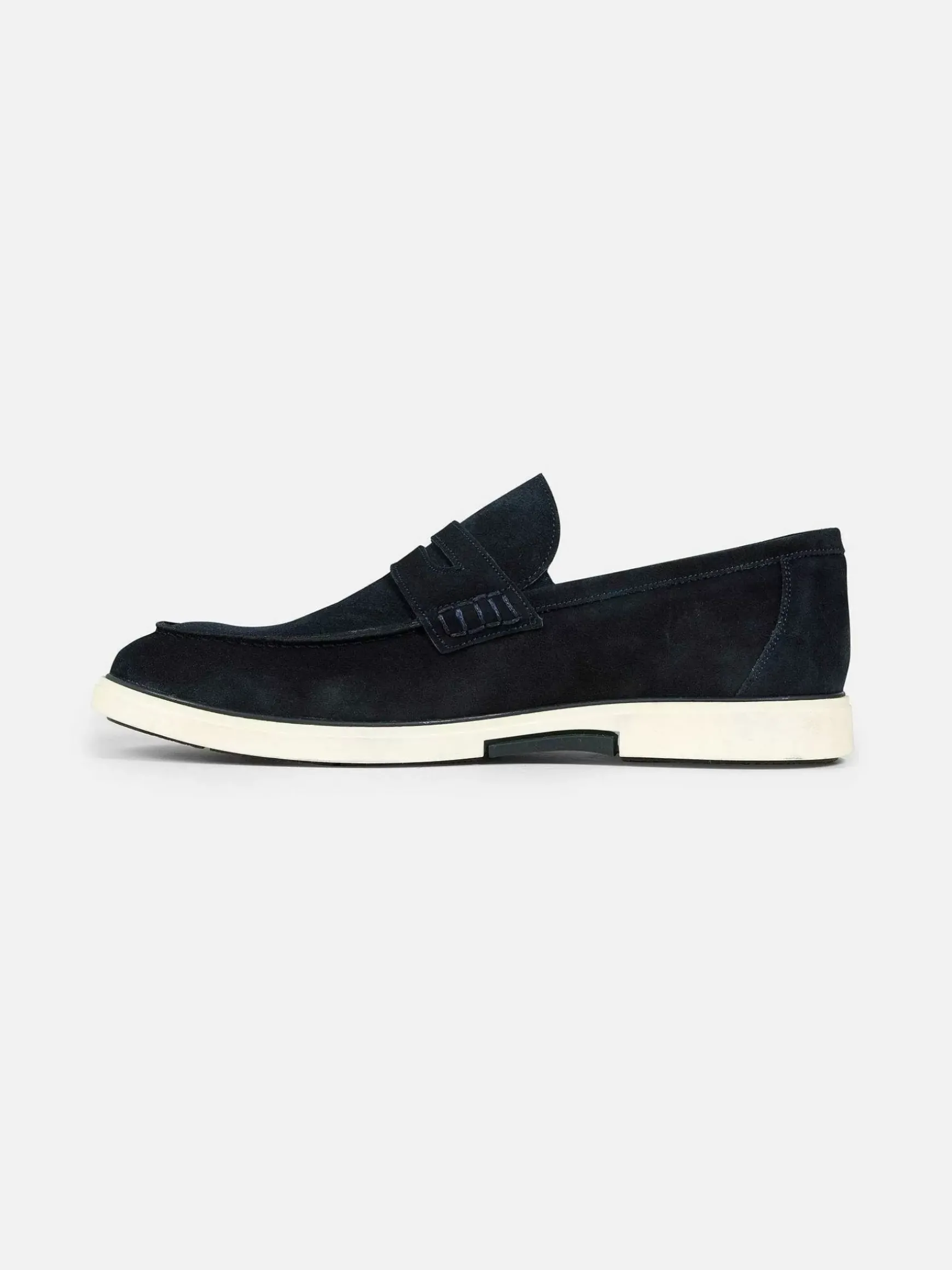Navy Suede Loafer Schoenen Navy