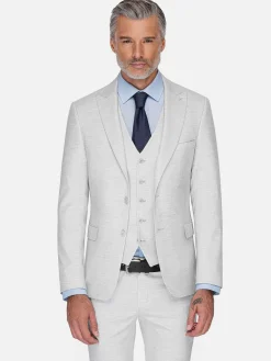 Newsted Comfort Wide Lapel Light Grey Colbert